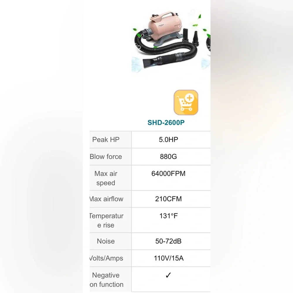 Shernbao pet hair dryer